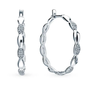

Silver earrings with cubic zirconia sunlight sample 925