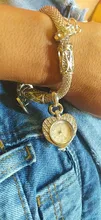 Reloj de pulsera de corazón de amor para mujer, pulsera de cuarzo analógica, relojes de vestir, regalo de lujo