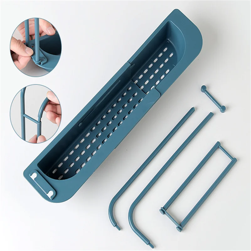U3f3c50f3833a4ccbada4d597c10b96001 Kitchen Sink Drain Rack Creative PP Gel Drainage Rack Tableware Sponge Soap Drying Telescopic Sink Holder Storage Drain Basket Mallzona