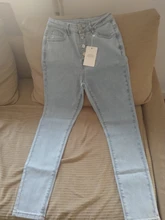 Vaqueros elásticos de cintura alta para mujer, pantalones de Vaqueros pitillo ajustados a la moda, pantalones vaqueros de cintura de plástico para levantamiento de cintura 2020