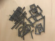 Piezas de bloques de construcción de tecnología para niños, bloques gruesos MOC a granel, accesorios combinados de 6 colores, robots de rayo largo tachonados, Juguetes