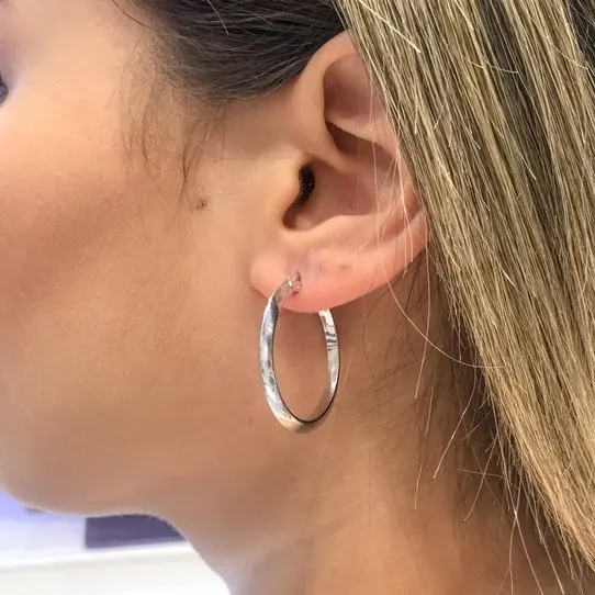 Italian Craftsmanship Stil Style Hollow Silver Ring Earrings