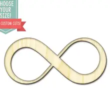 Символ бесконечности-на заказ Выберите свой размер Лазерная резка Деревянные Художественные товары для рукоделия Настенный декор свадебный детский DCS0396