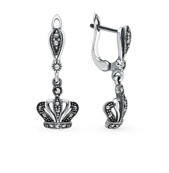 

Silver earrings with marcasite sunlight sample 925