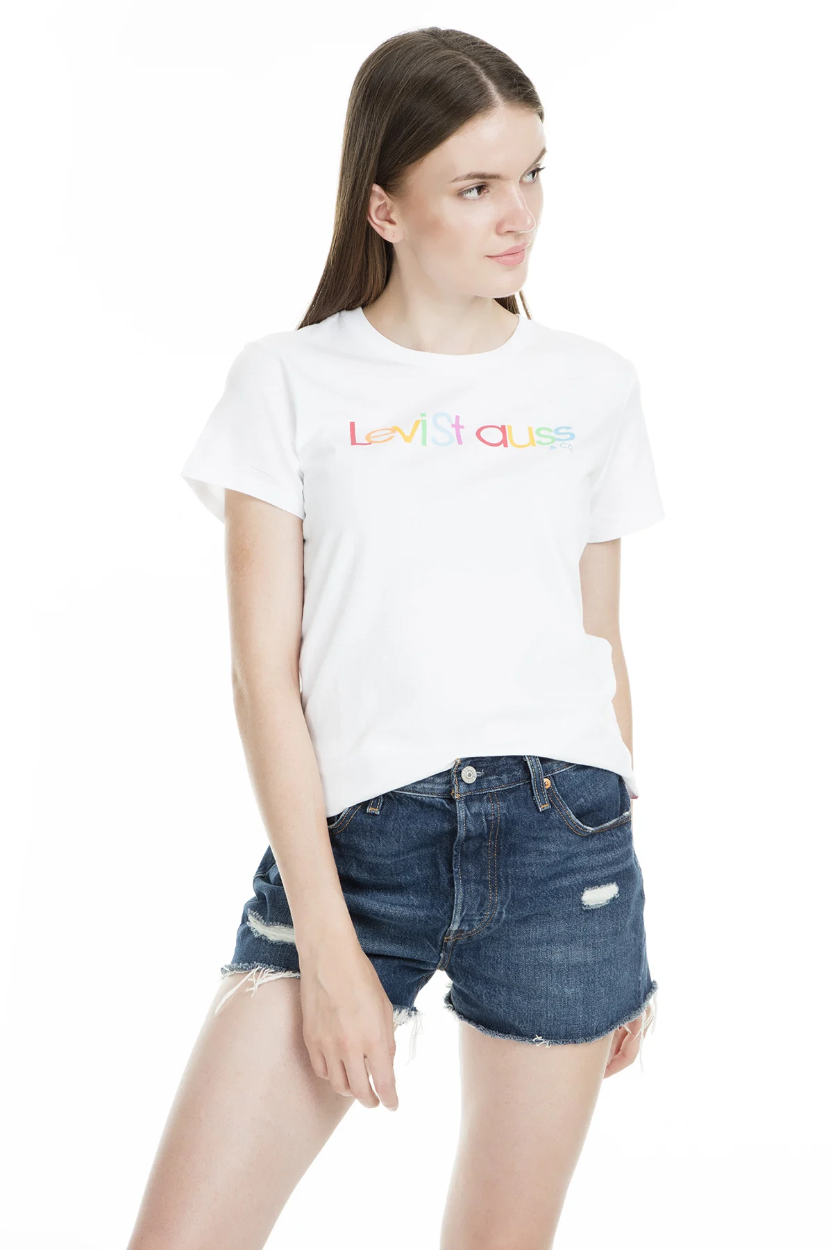 Levi's написанные футболки с велосипедной горловиной женские футболки shirirt 17369