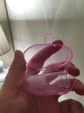 Cepillo de dientes de silicona para dedos de bebé + caja, cepillo de dientes de silicona suave transparente para niños, limpieza de goma