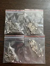 Broche de seguridad de alta calidad, 10 uds., 2,4 cm de longitud, para barra trasera, soporte de insignia, alfileres, joyería DIY