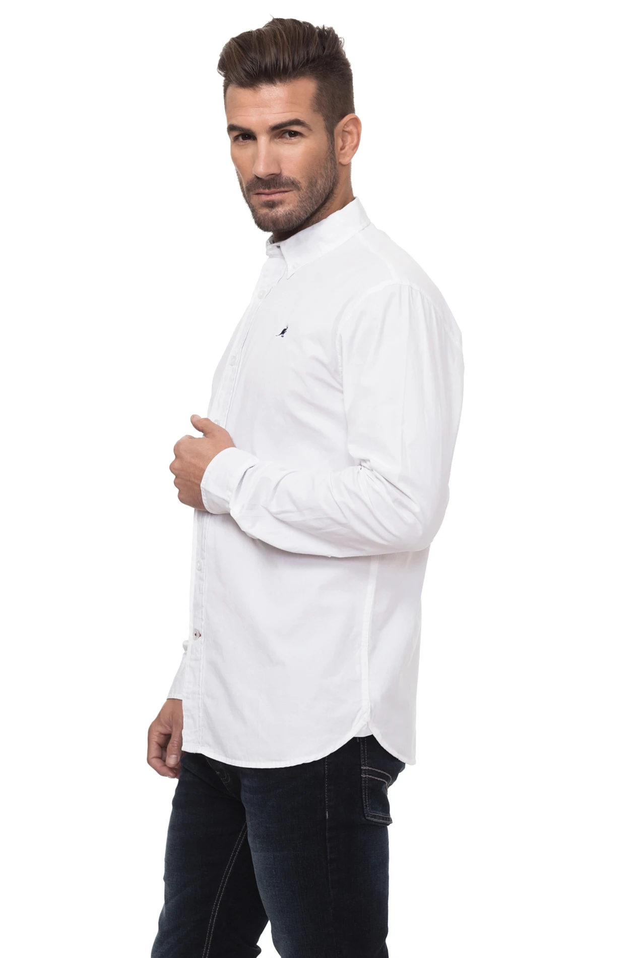 Kangol поплин рубашка мужская Цвет Хлопок Белый KG2G112965AA2ABL-1