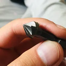 Broca de chaflán para taladro avellanado de 90 grados, vástago hexagonal de 1/4 , puntas de ángulo de trabajos de carpintería, cortador de corte cónico, elimina la fresa, 1 ud.