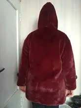 Coat Hooded Long-Fur-Coat Faux-Rabbit-Fur Winter Women Thick New Warm Loose Female Large-Size