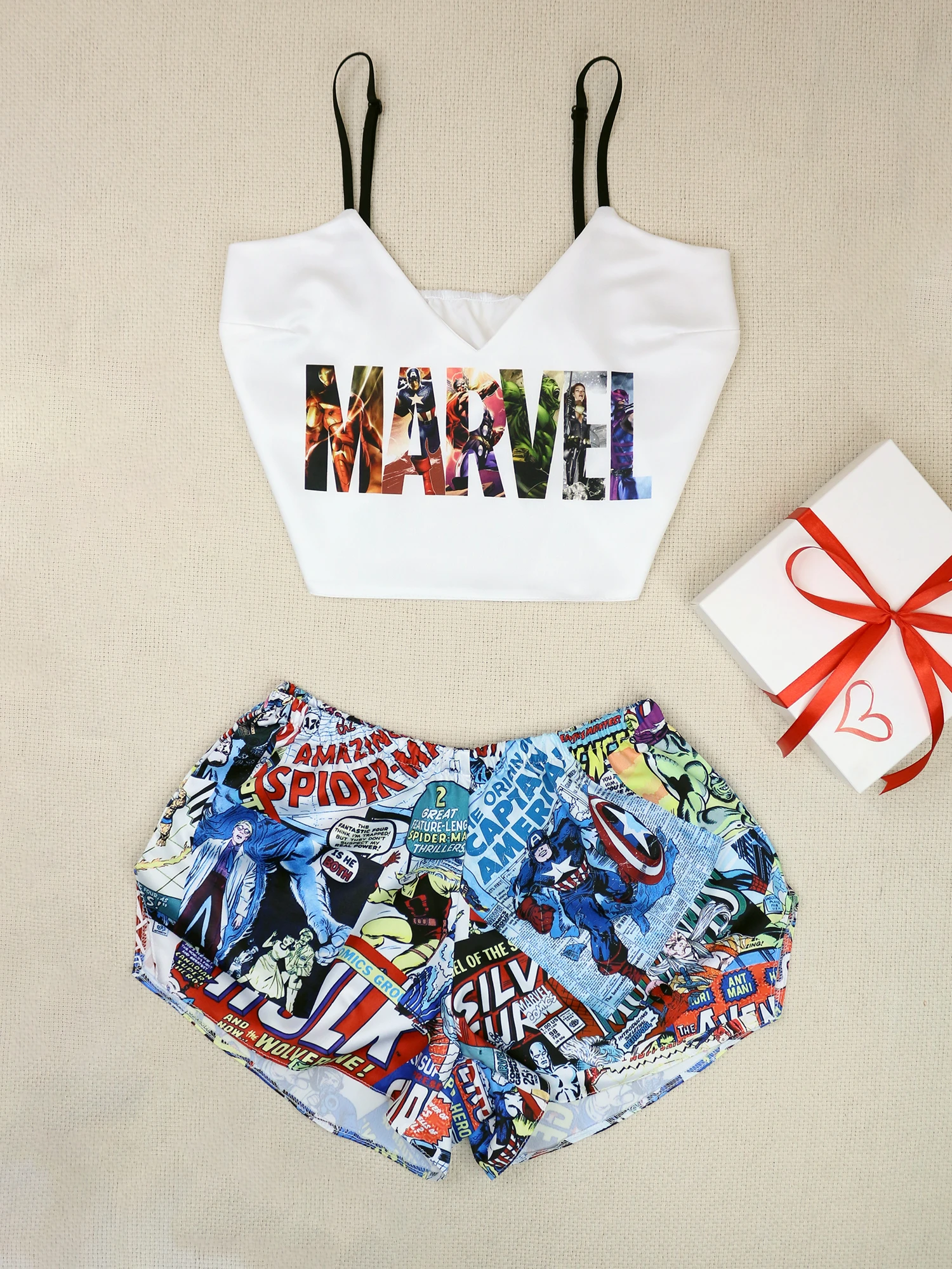 Conjunto de pijamas de satén para mujer, ropa interior sexy de brillante para el hogar, pantalones ropa de de pijamas| - AliExpress