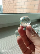 NAIERDI 20mm/30mm/40 diamante redondo mm cristal perillas de vidrio armario tiradores de cajón perillas Manijas para gabinete de la manija de los muebles