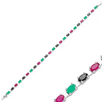 

Merve Silver Color Water Ways Women 'S Bracelet