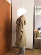 Marca del Reino Unido 2021 nueva moda Otoño/otoño Casual doble botonadura Simple clásico Trench largo con cinturón mujer Chic chaqueta