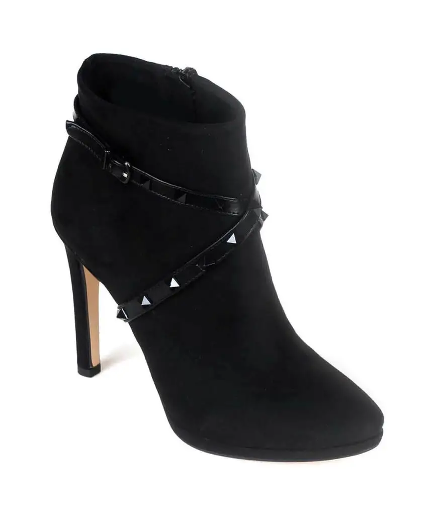 

Mosimoso Women's Ankle Height Boot Black Suede Stiletto Heel Women's Boots