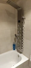 Bathroom Shower Faucet Column Temperature-Screen Black/brushed Mixer Tap Luxury 