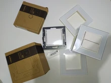 Livolo – Panel de cristal para interruptor de pared. VL-C7-SR-11, Panel de cristal blanco perla de 80mm * 80mm, estándar europeo