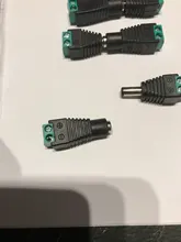 5 Juegos de 10 Uds. De cámaras, 2,1mm x 5,5mm, adaptador de enchufe hembra y macho, toma de corriente continua, color verde