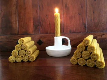 

Ural 20uni Wax Candles de Bee 10v-10x2cm/10v-20x2cm. Pure Beeswax Candles Candles honey