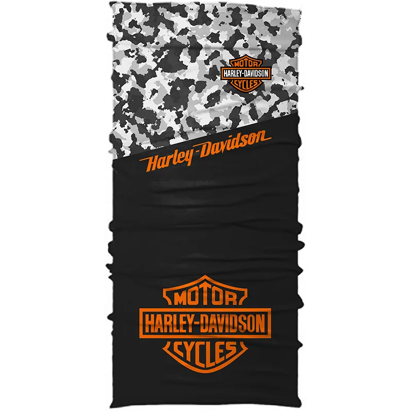 

Harley Davidson Bandana Buff Face Mask Black Camouflage Tube Neck Gaiter Warmer Snood for Men Women Bike Motorcycle Rider