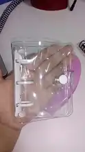Mini cuaderno de hojas sueltas transparente, carpeta de anillas portátil para estudiantes, suministros escolares Kawaii, papelería