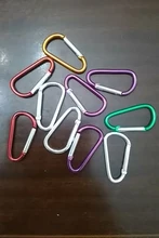 5 uds. De aleación de aluminio multicolor hebilla de seguridad llavero mosquetón de escalada con botón Camping senderismo gancho herramientas deportivas al aire libre