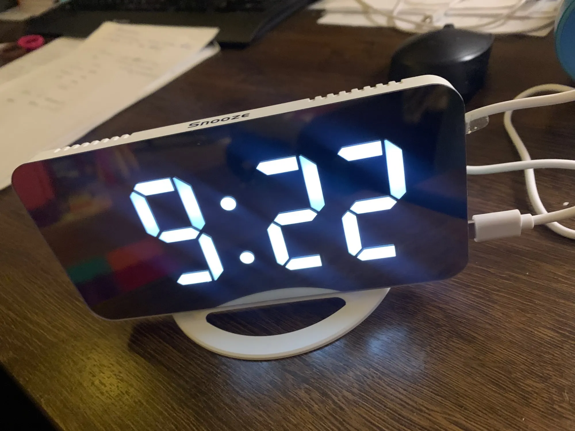 Classy Mini Digital LED Mirrored Alarm Clock
