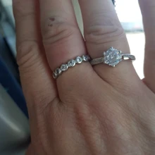 Anillos De Compromiso personalizados para mujer, anillos de circonia cúbica de Plata de Ley 925 para mujer, joyería de boda exquisita (RI103758)