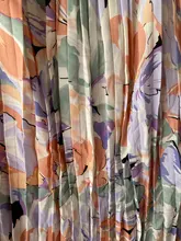 REALEFT-faldas largas plisadas con estampado Floral para mujer, faldas largas de tul, de cintura alta, sueltas, para primavera y verano, 2021