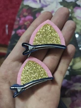 Horquilla con orejas de gato y lentejuelas tridimensional para niña, 2 uds., horquilla para niña, horquilla para bebé, clip LATERAL, regalo de vacaciones