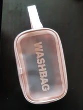 FUDEAM-bolsa de viaje de PU para mujer, neceser de PVC impermeable, transparente, portátil, para maquillaje