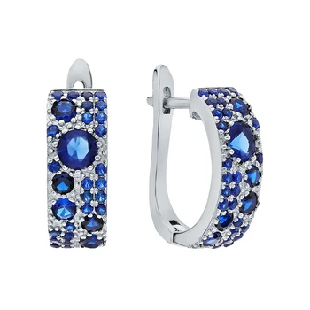

Silver earrings with cubic zirconia sunlight sample 925 test