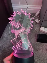 Led-Light 3d-Lamp Bedroom Decor Gift Manga Acrylic Academia Cool Dabi Anime Colorful