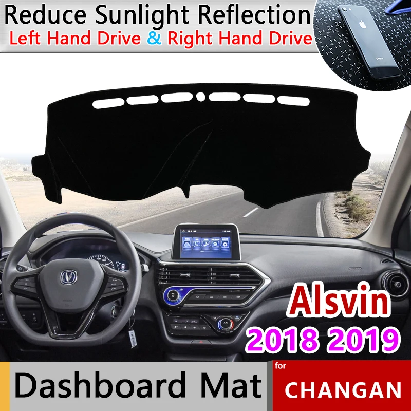 

Панель приборной панели коврик для Changan Alsvin 2018 2019 Солнцезащитная Кожаная подушка Нескользящие аксессуары