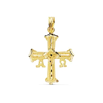 

18k gold pendant Cross Covadonga 24mm. Details [AC1053]