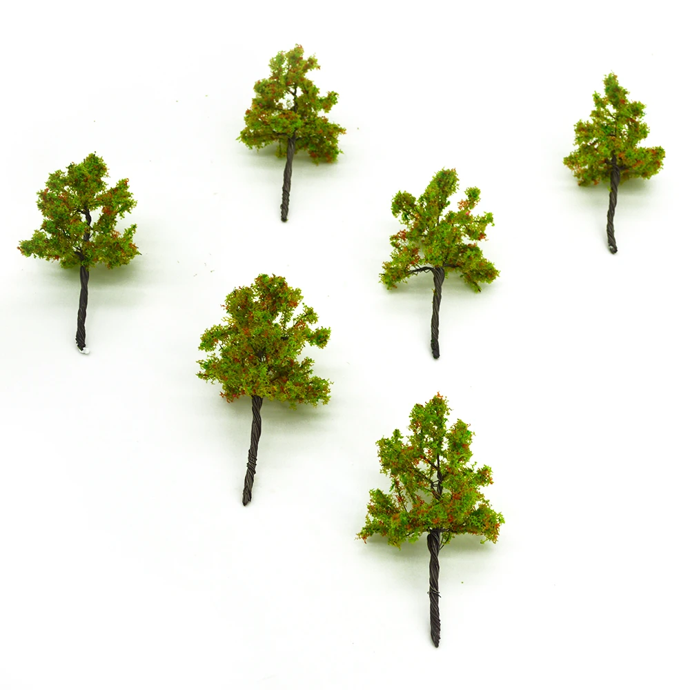 Проволочные деревья зеленые миниатюрные масштабные модели деревьев Ailroad игрушечный поезд архитектура диорама строительство дорога пейзаж песок таблица макет