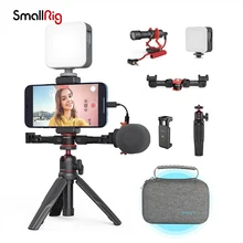 

SmallRig Smartphone Video Vlogging Kit with Tripod Microphone LED Light Cold Shoe Mount Tabletop Mini Tripod Selfie Stick 3510