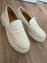 AIYUQI de primavera zapatos de mujer Zapatos estilo británico 2021 nueva suela gruesa estilo universitario informal mocasines de cuero genuino zapatos de moda Zapatos de las niñas