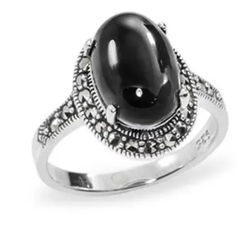 

Silver ring with Marcasite