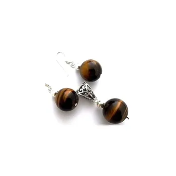 

Set 925 Sterling silver m tiger eye round ball [AB0887]