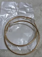 Pendientes grandes con Clip para mujer y niña, pendientes sin perforación de oro rosa hipoalergénicos