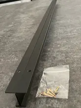 NAIERDI-Tiradores ocultos para armario, tiradores para cajón, aleación de aluminio, color dorado y negro, para armario y dormitorio