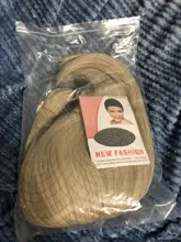 Element-peluca femenina de fibra resistente al calor, cabellera corto sintético recto con flequillo lateral ombré Rubio Dorado Bob, color blanco/negro