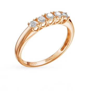 

Gold ring with diamonds sunlight sample 585