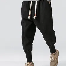 Зимние мужские штаны, Мужские штаны с завязками на лодыжке, штаны для бега, Мужская Уличная одежда, толстые спортивные штаны в китайском стиле, 5XL