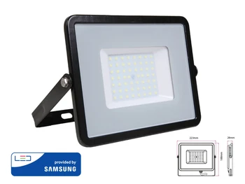 

Projector headlight Led Flood Super Slim 50W cool white black casing Samsung Chip warranty 5 years SKU-408