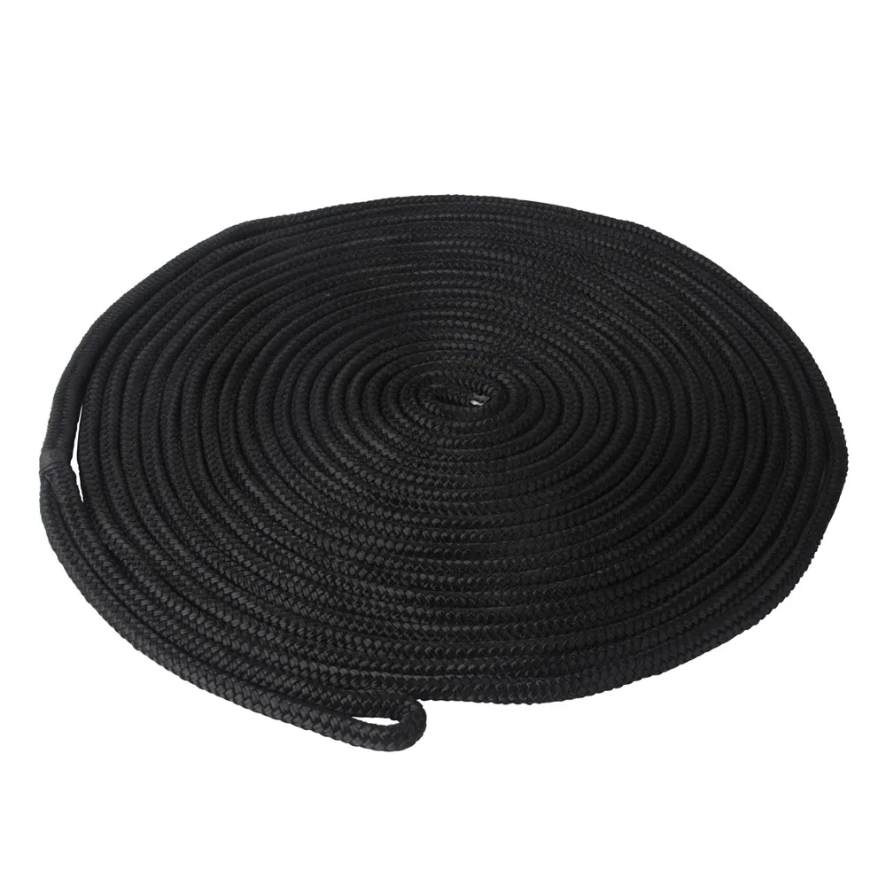 50 Feet Double Braid Dock ropes for boats 5/8 inch 16 strands Nylon Dock Lines Mooring Rope Anchoring Docking Rope holder