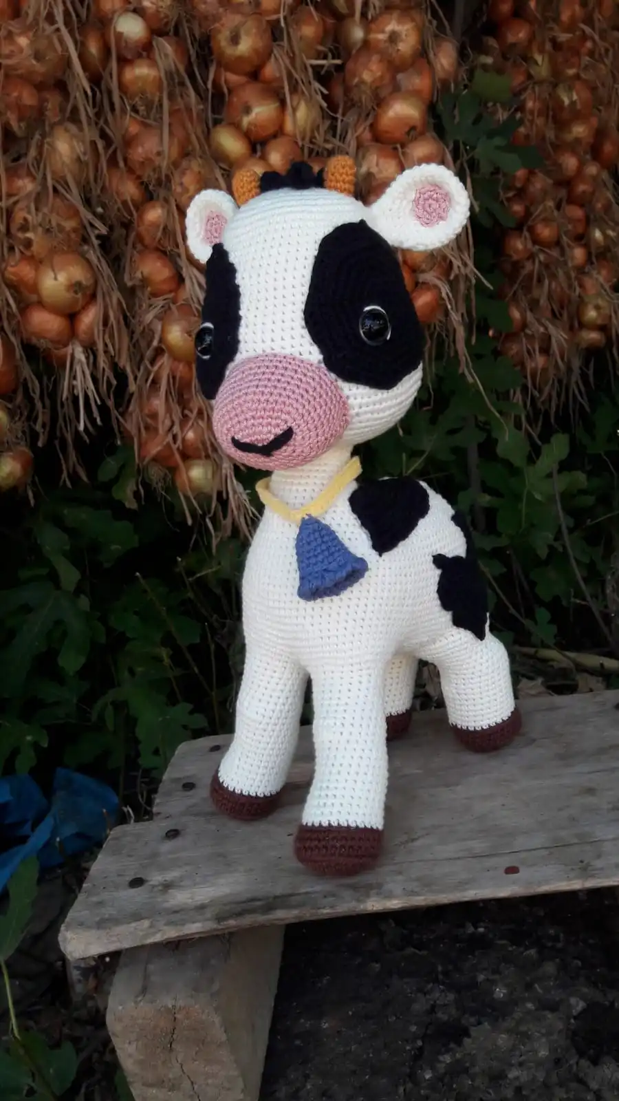 Amigurumi Sütaş Ineği Organic Hand Knitting Cute Calf * dimensions Height: 30 cm Length: 15 Width: 9 | Игрушки и хобби