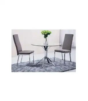 

Geneva fixed table for salon or round glass kitchen.