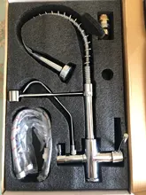 Mixer Tap Kitchen-Faucets Deck-Mounted Water-Purification Rotation Dual-Handle Chrome